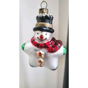 Thomas Pacconi Museum Series Snowman Top Hat Glass Christmas Ornament Vintage
